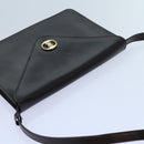 CELINE Shoulder Bag Leather Dark Brown Auth 70813-6