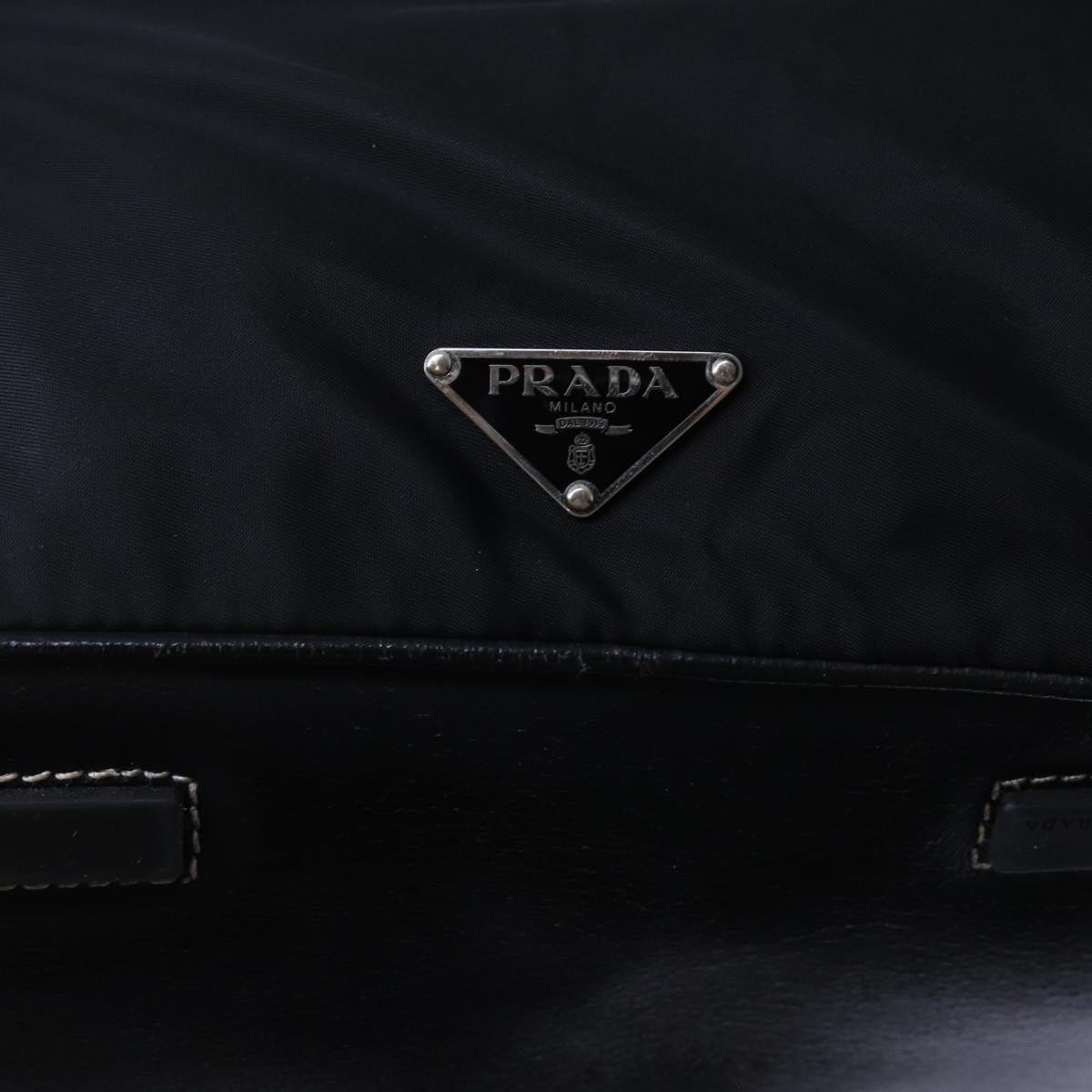 PRADA Boston Bag Nylon 2way Black Auth 70821