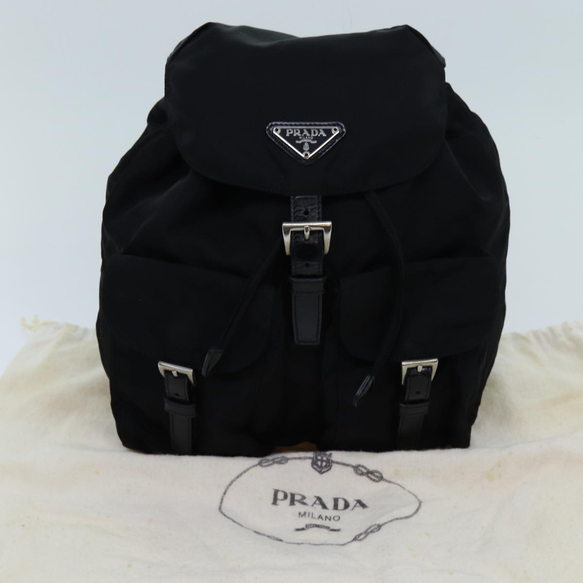 PRADA Backpack Nylon Black Auth 70822