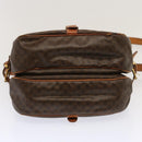 CELINE Macadam Canvas Umhängetasche PVC Braun Auth 70829-5