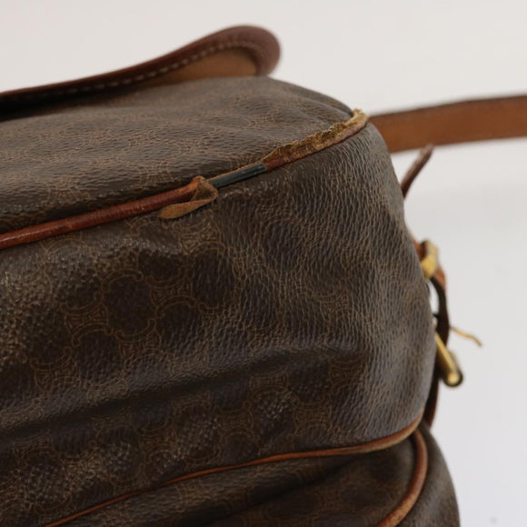 CELINE Macadam Canvas Shoulder Bag PVC Brown Auth 70829