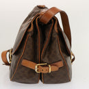 CELINE Macadam Canvas Shoulder Bag PVC Brown Auth 70829-4