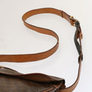 CELINE Macadam Canvas Shoulder Bag PVC Brown Auth 70829-8