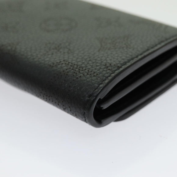 LOUIS VUITTON Mahina Portefeuille Iris Compact Wallet Noir M62540 LV Auth 70838M