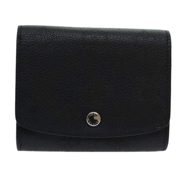 LOUIS VUITTON Mahina Portefeuille Iris Compact Wallet Noir M62540 LV Auth 70838M
