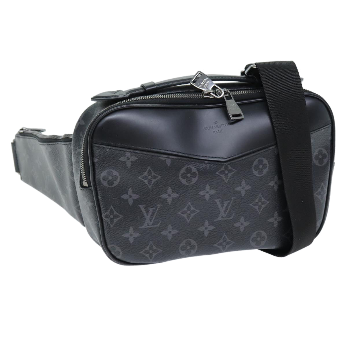 LOUIS VUITTON Monogram Eclipse Bum Bag Shoulder Bag M42906 LV Auth 70858A