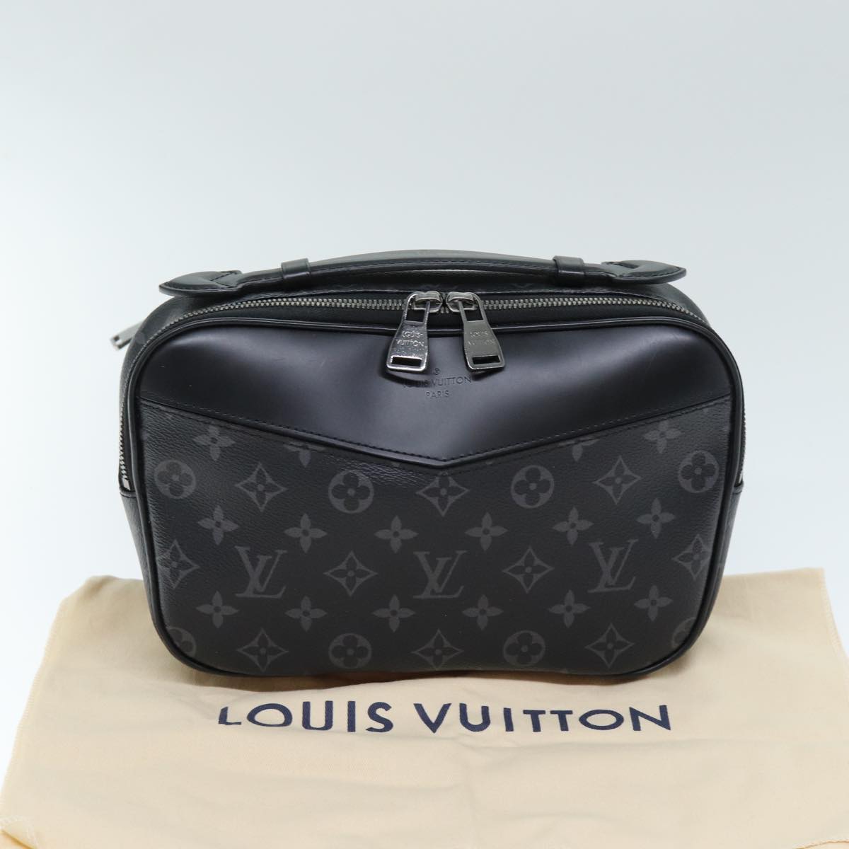 LOUIS VUITTON Monogram Eclipse Bum Bag Shoulder Bag M42906 LV Auth 70858A