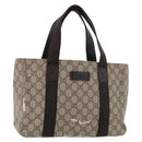 GUCCI GG Supreme Hand Bag PVC Beige 141976 Auth 70862-1