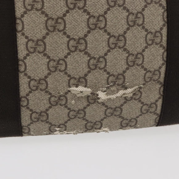 GUCCI GG Supreme Hand Bag PVC Beige 141976 Auth 70862