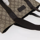 GUCCI GG Supreme Hand Bag PVC Beige 141976 Auth 70862-7