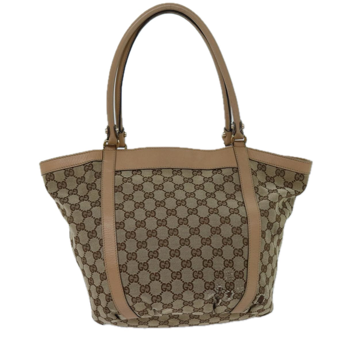 GUCCI GG Canvas Shoulder Bag Beige 211982 Auth 70870 - 0