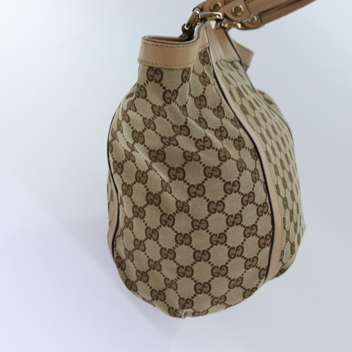 GUCCI GG Canvas Shoulder Bag Beige 211982 Auth 70870