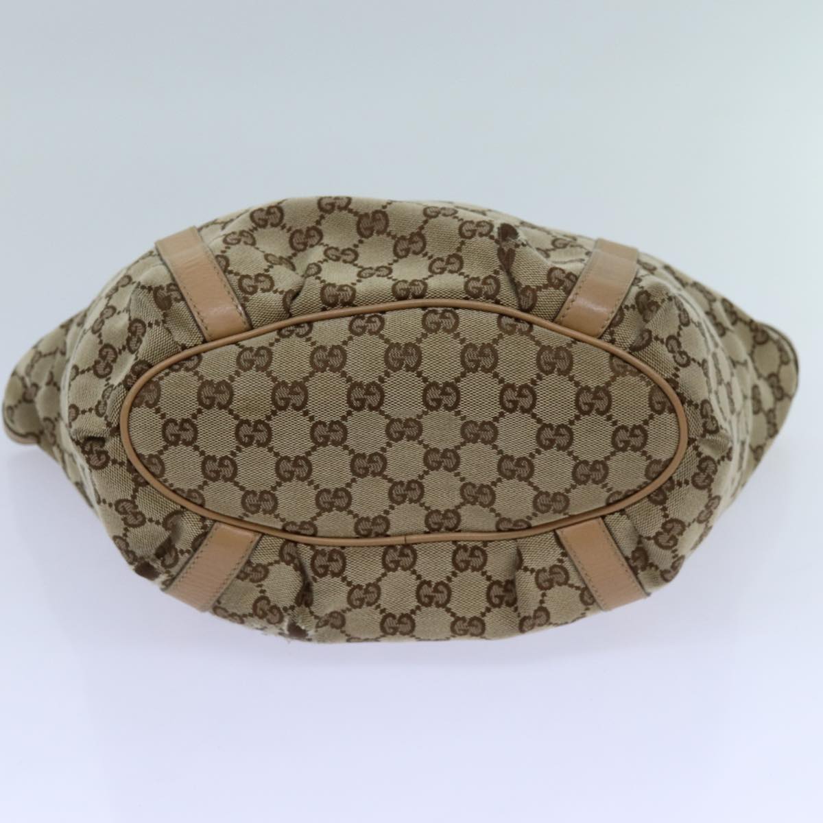 GUCCI GG Canvas Shoulder Bag Beige 211982 Auth 70870