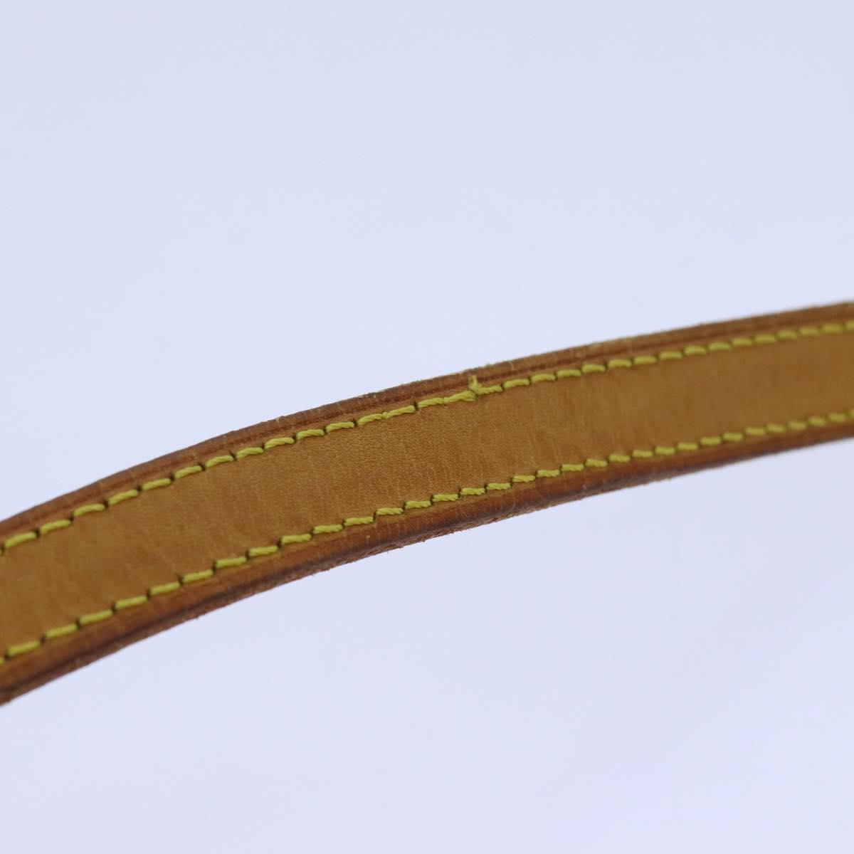 LOUIS VUITTON Shoulder Strap Leather 35.4"" Beige LV Auth 70881