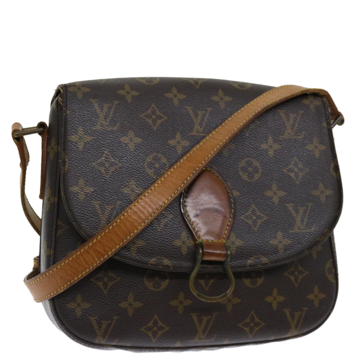 LOUIS VUITTON Monogram Saint Cloud GM Shoulder Bag M51242 LV Auth 70925