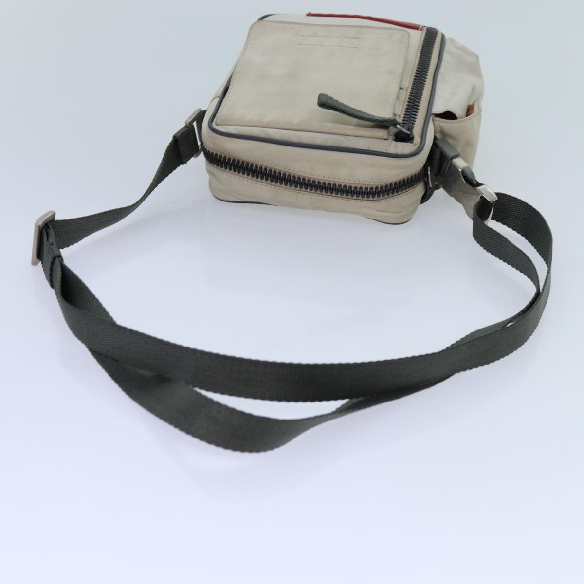 PRADA Sports Shoulder Bag Nylon Beige Auth 70931