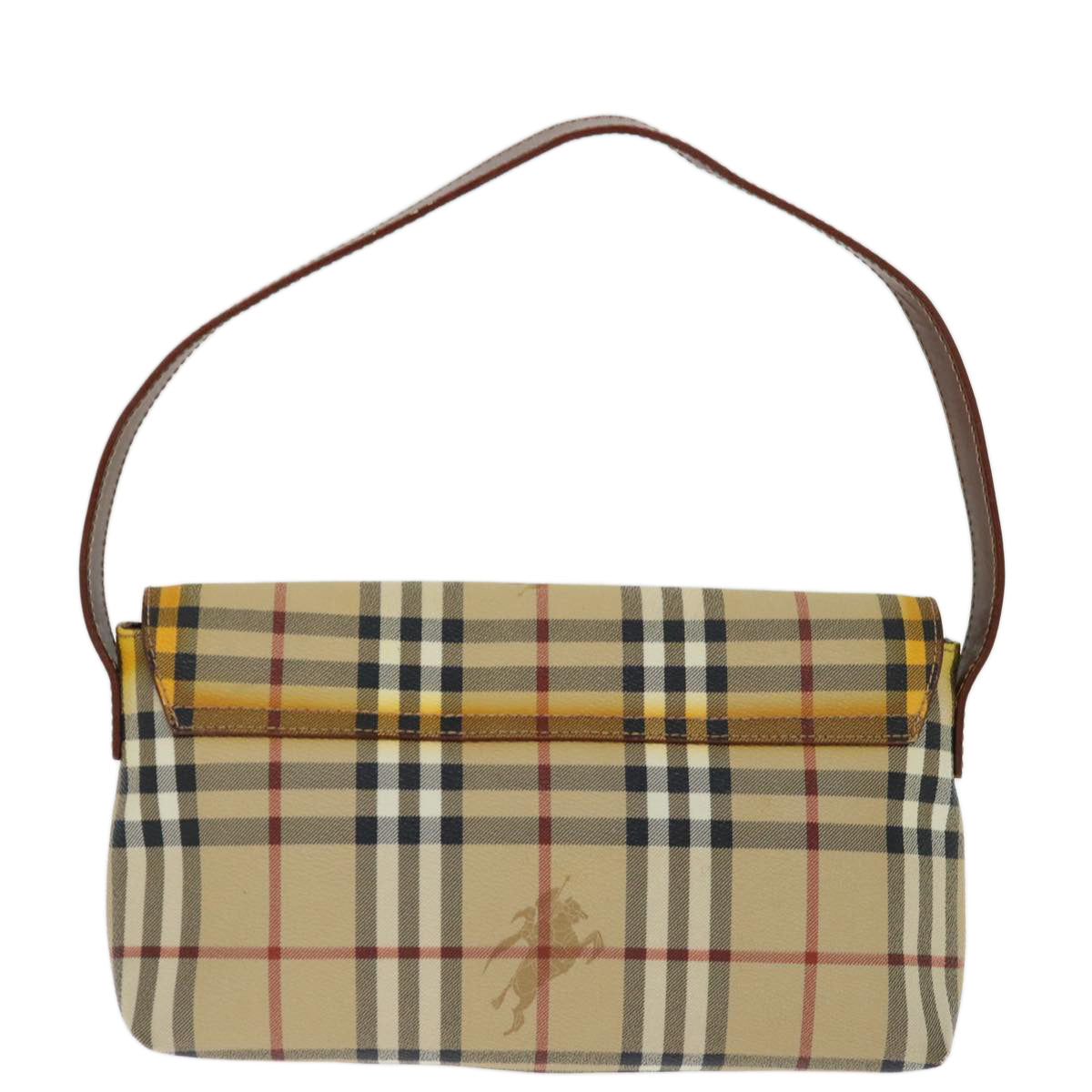 BURBERRY Nova Check Shoulder Bag PVC Beige Brown Auth 70944 - 0