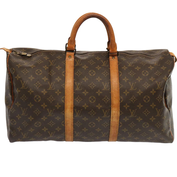 LOUIS VUITTON Monogram Keepall 50 Boston Bag M41426 LV Auth 70988
