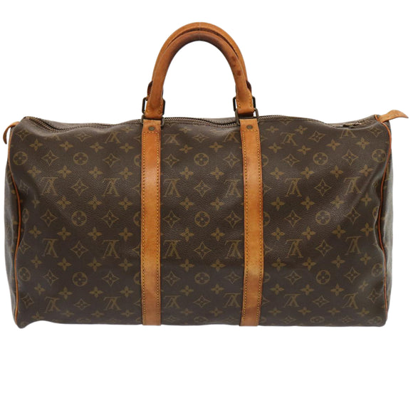 LOUIS VUITTON Monogram Keepall 50 Boston Bag M41426 LV Auth 70988