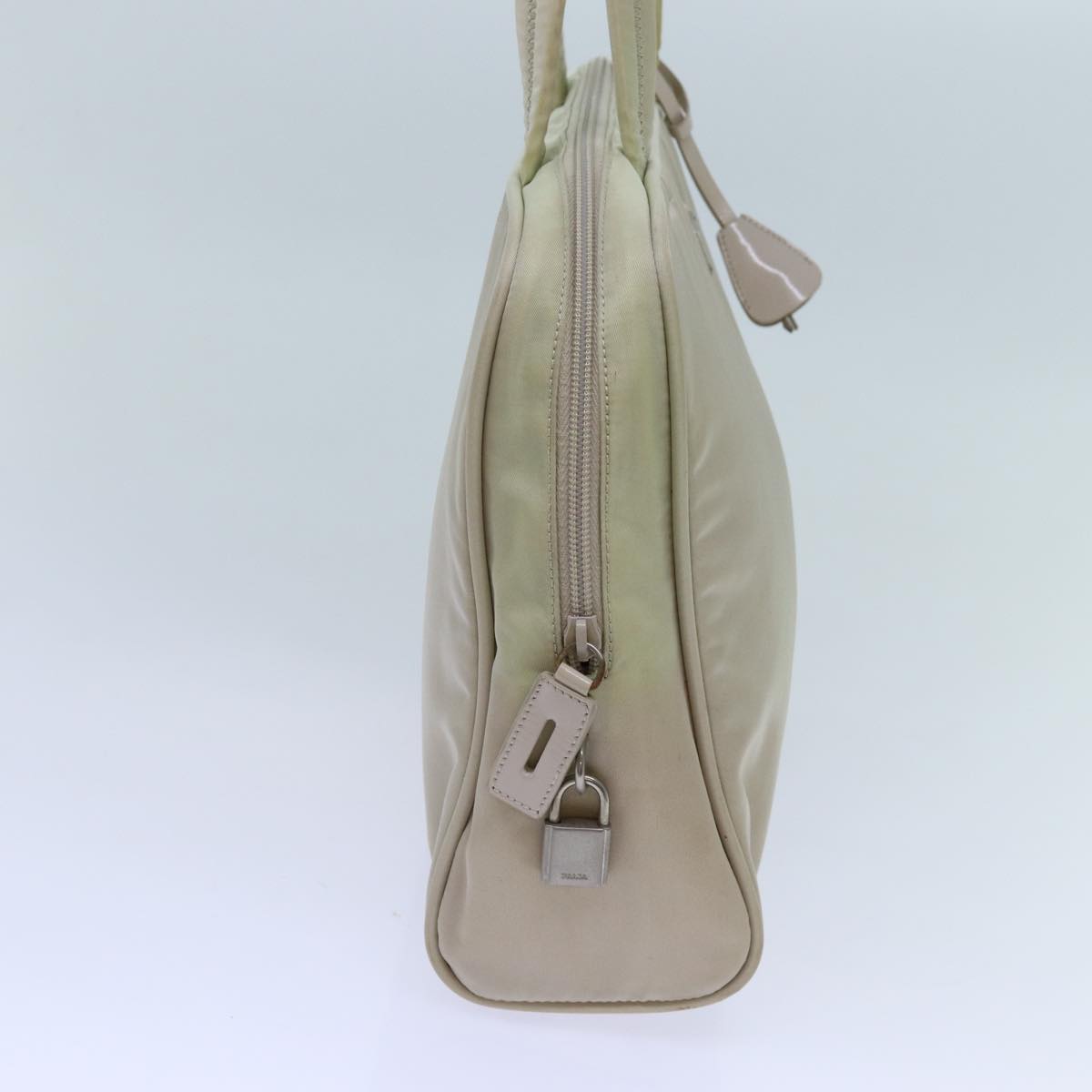 PRADA Shoulder Bag Nylon Beige Auth 71017