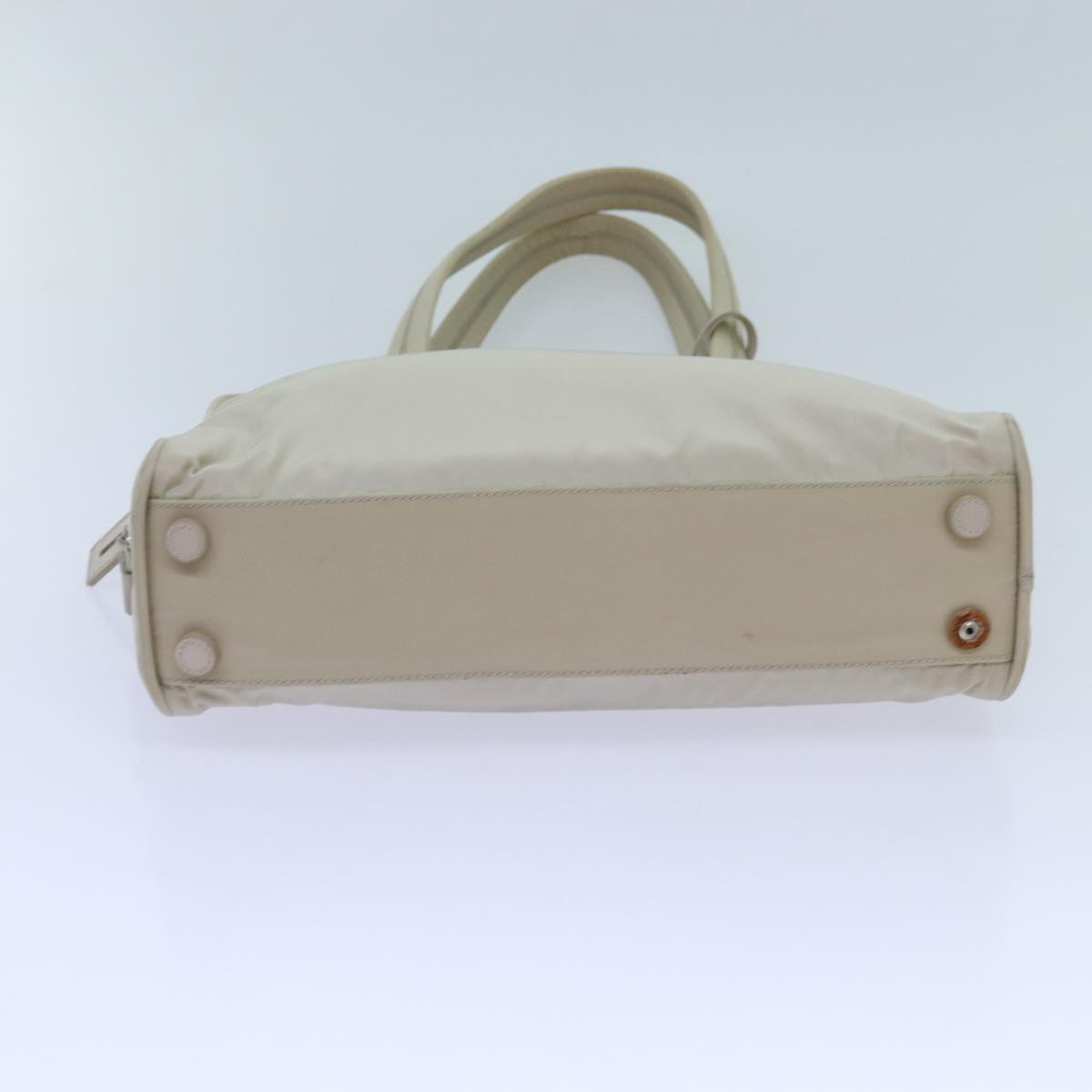 PRADA Shoulder Bag Nylon Beige Auth 71017