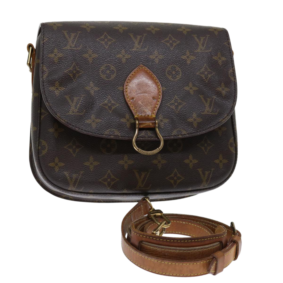 LOUIS VUITTON Monogram Saint Cloud GM Shoulder Bag M51242 LV Auth 71050