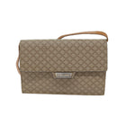 CELINE Macadam Canvas Shoulder Bag Coated Canvas Beige Auth 71054-13