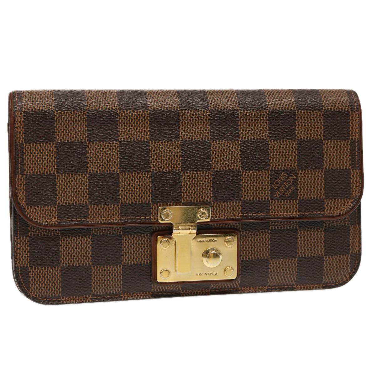 LOUIS VUITTON Damier Ebene Portefeuille Ascot Long Wallet N63171 LV Auth 71056