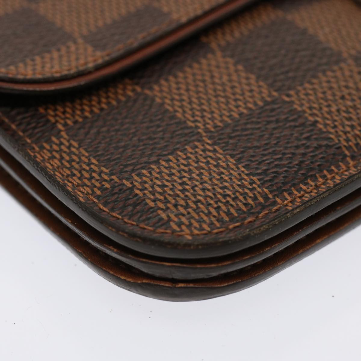 LOUIS VUITTON Damier Ebene Portefeuille Ascot Long Wallet N63171 LV Auth 71056