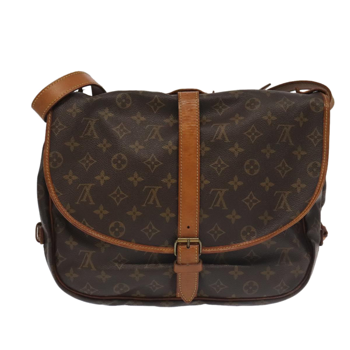 LOUIS VUITTON Monogram Saumur 35 Shoulder Bag M42254 LV Auth 71081 - 0