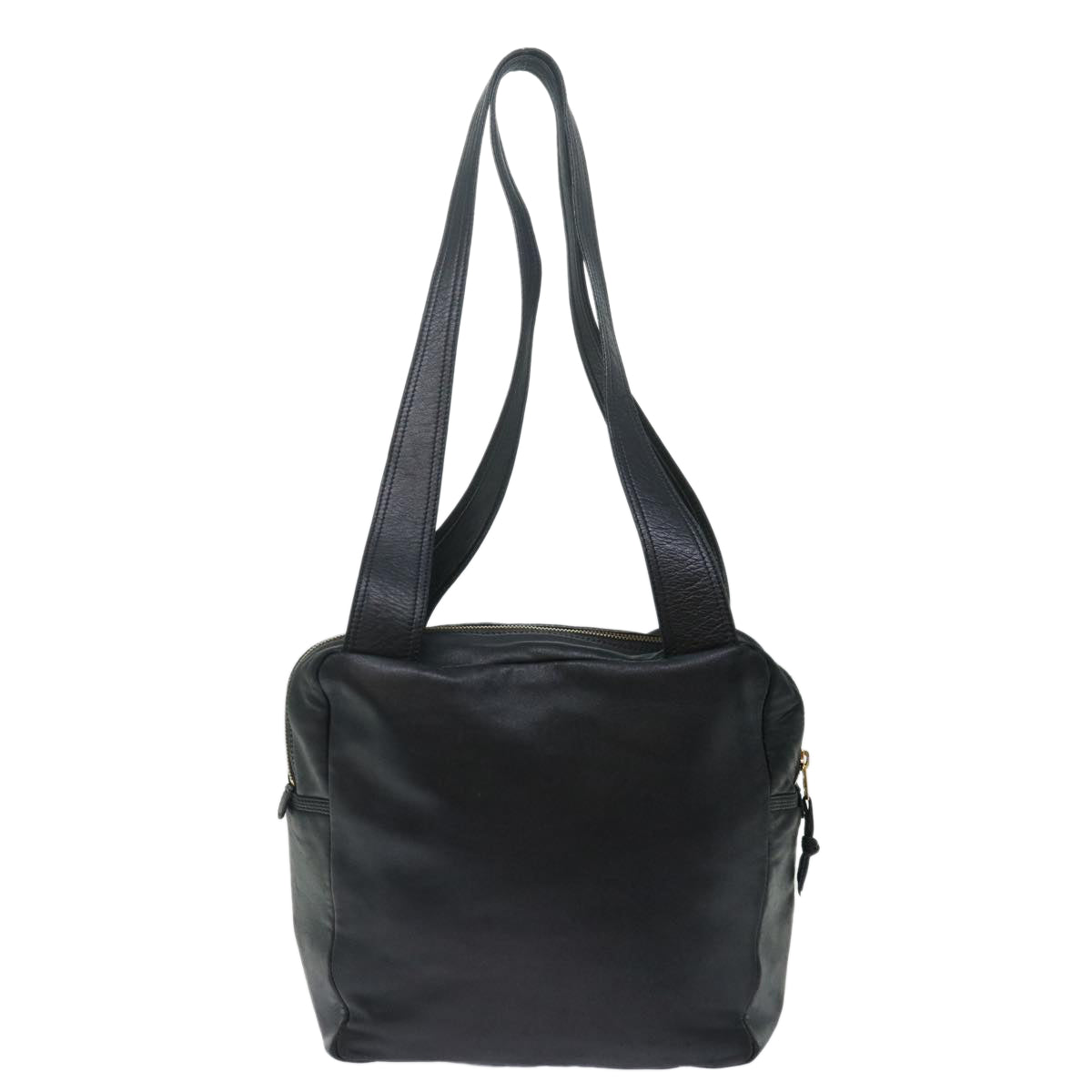 LOEWE Anagram Shoulder Bag Leather Black Auth 71087 - 0
