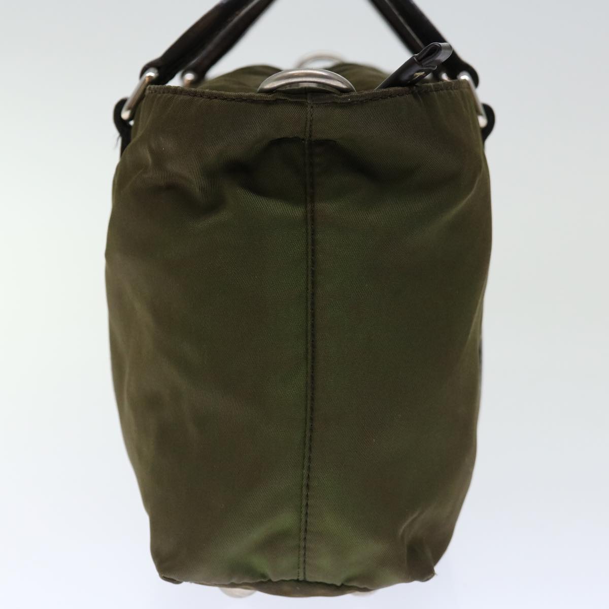 PRADA Hand Bag Nylon 2way Khaki Auth 71095