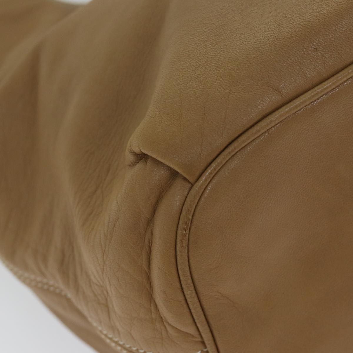 LOEWE Nappa Shoulder Bag Leather Brown Auth 71096