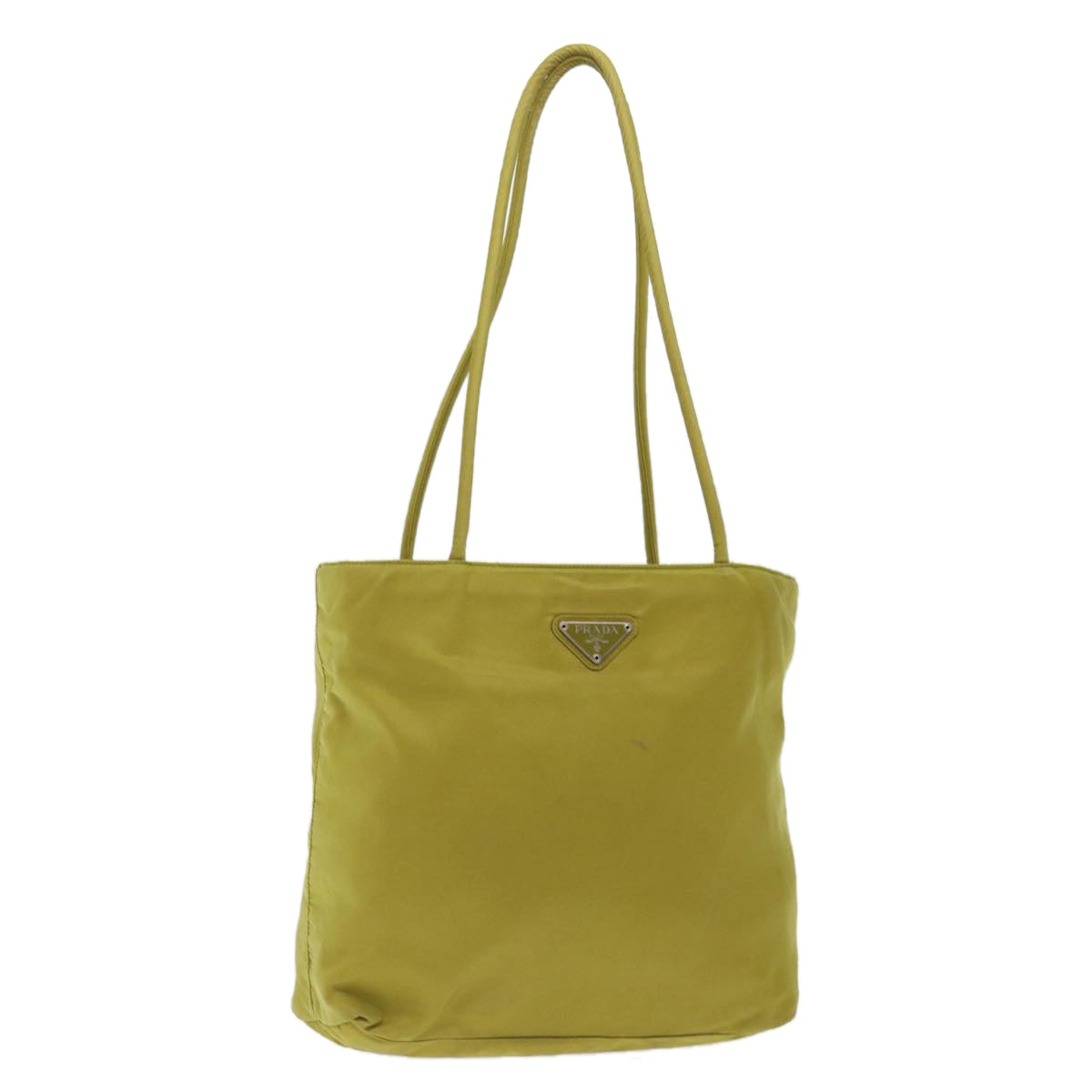 PRADA Hand Bag Nylon Khaki Auth 71098