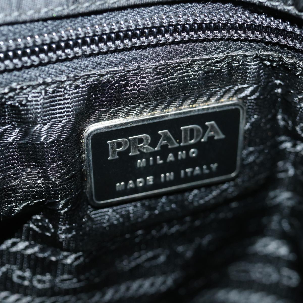 PRADA Shoulder Bag Nylon Black Auth 71120