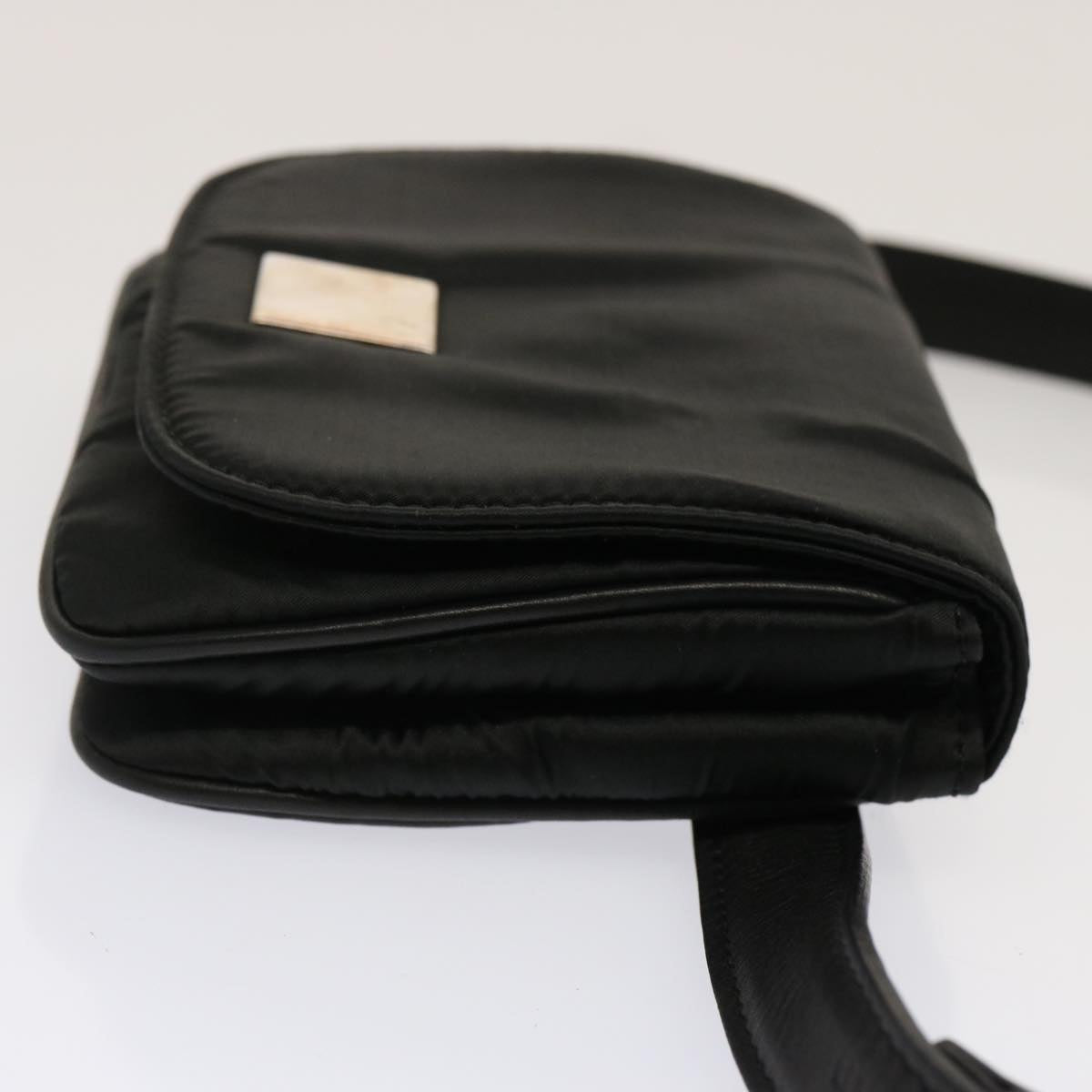 CELINE Maris Pearl Waist bag Nylon Beige Auth 71135