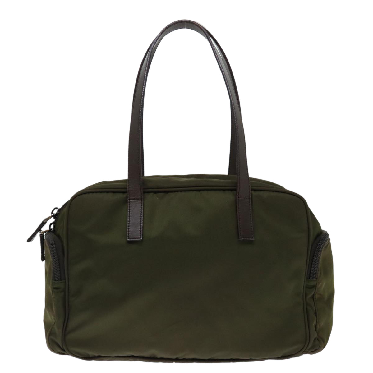 PRADA Hand Bag Nylon Khaki Auth 71181 - 0