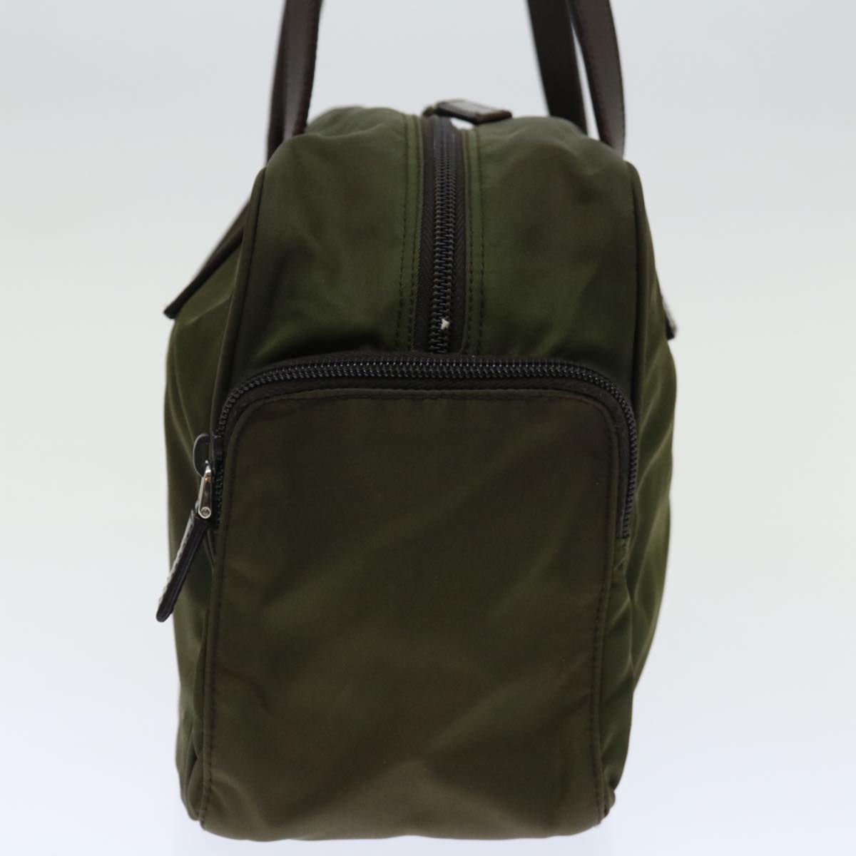 PRADA Hand Bag Nylon Khaki Auth 71181