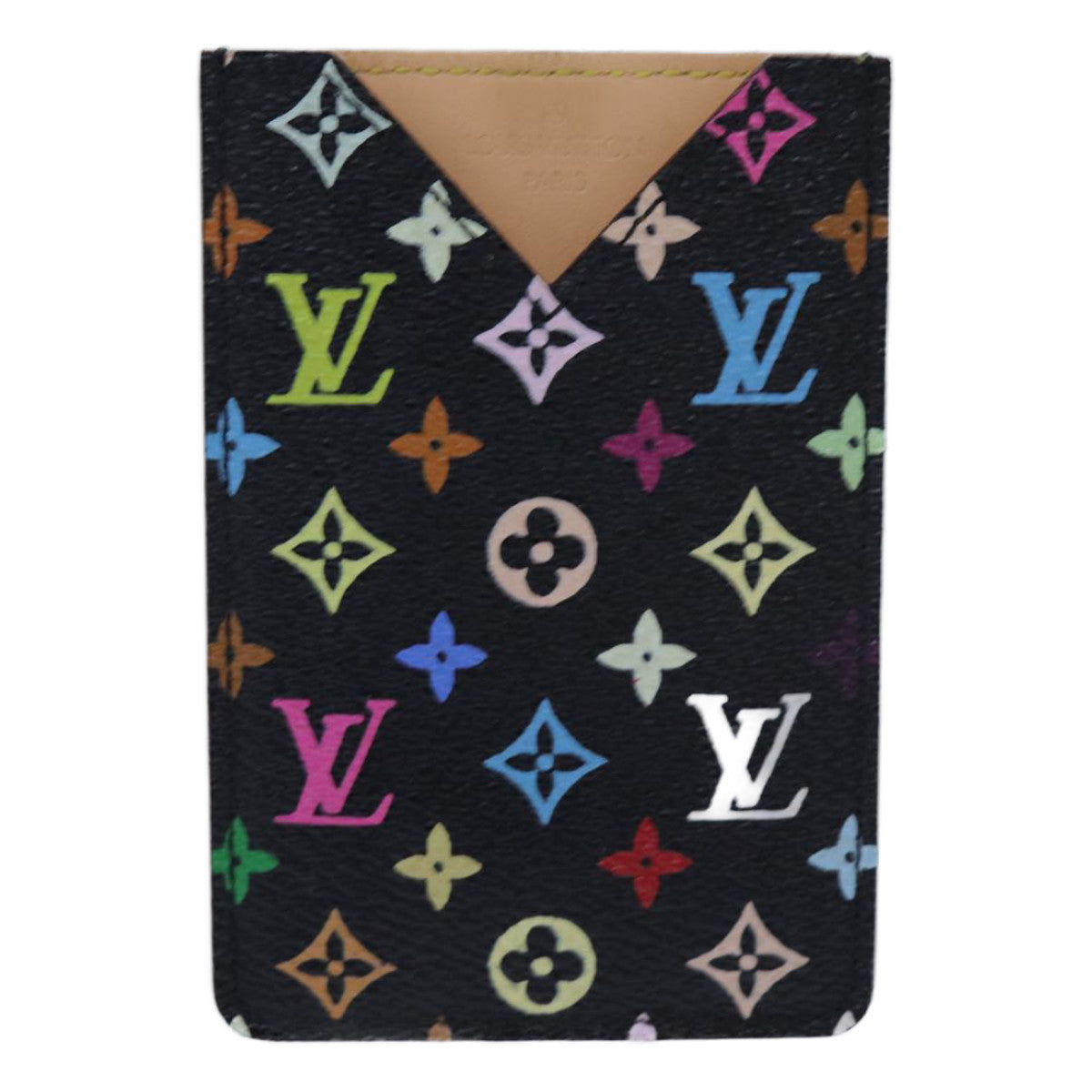 LOUIS VUITTON Monogram Multicolor Etui Mirror Black M92650 LV Auth 71234 - 0