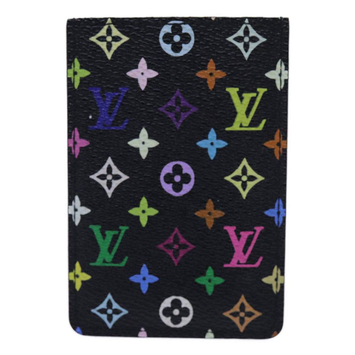 LOUIS VUITTON Monogram Multicolor Etui Mirror Black M92650 LV Auth 71234