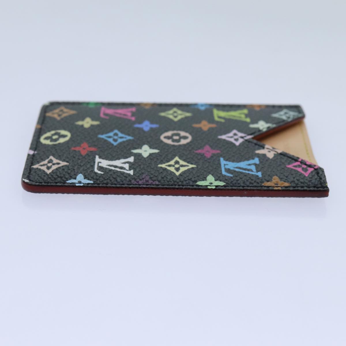 LOUIS VUITTON Monogram Multicolor Etui Mirror Black M92650 LV Auth 71234