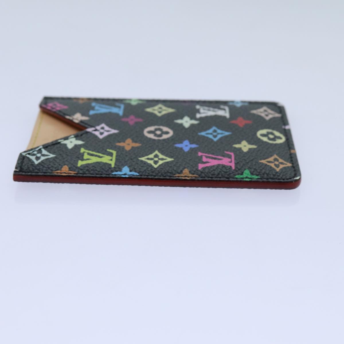 LOUIS VUITTON Monogram Multicolor Etui Mirror Black M92650 LV Auth 71234