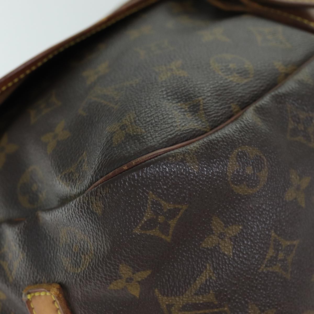 LOUIS VUITTON Monogram Saumur 35 Shoulder Bag M42254 LV Auth 71244