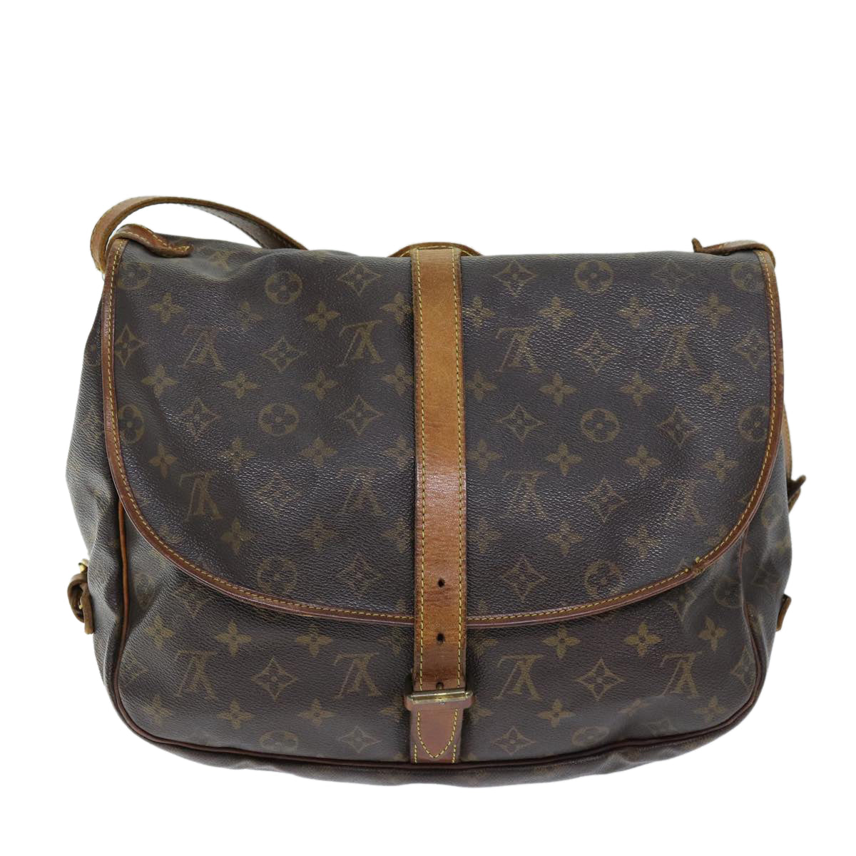 LOUIS VUITTON Monogram Saumur 35 Shoulder Bag M42254 LV Auth 71244 - 0