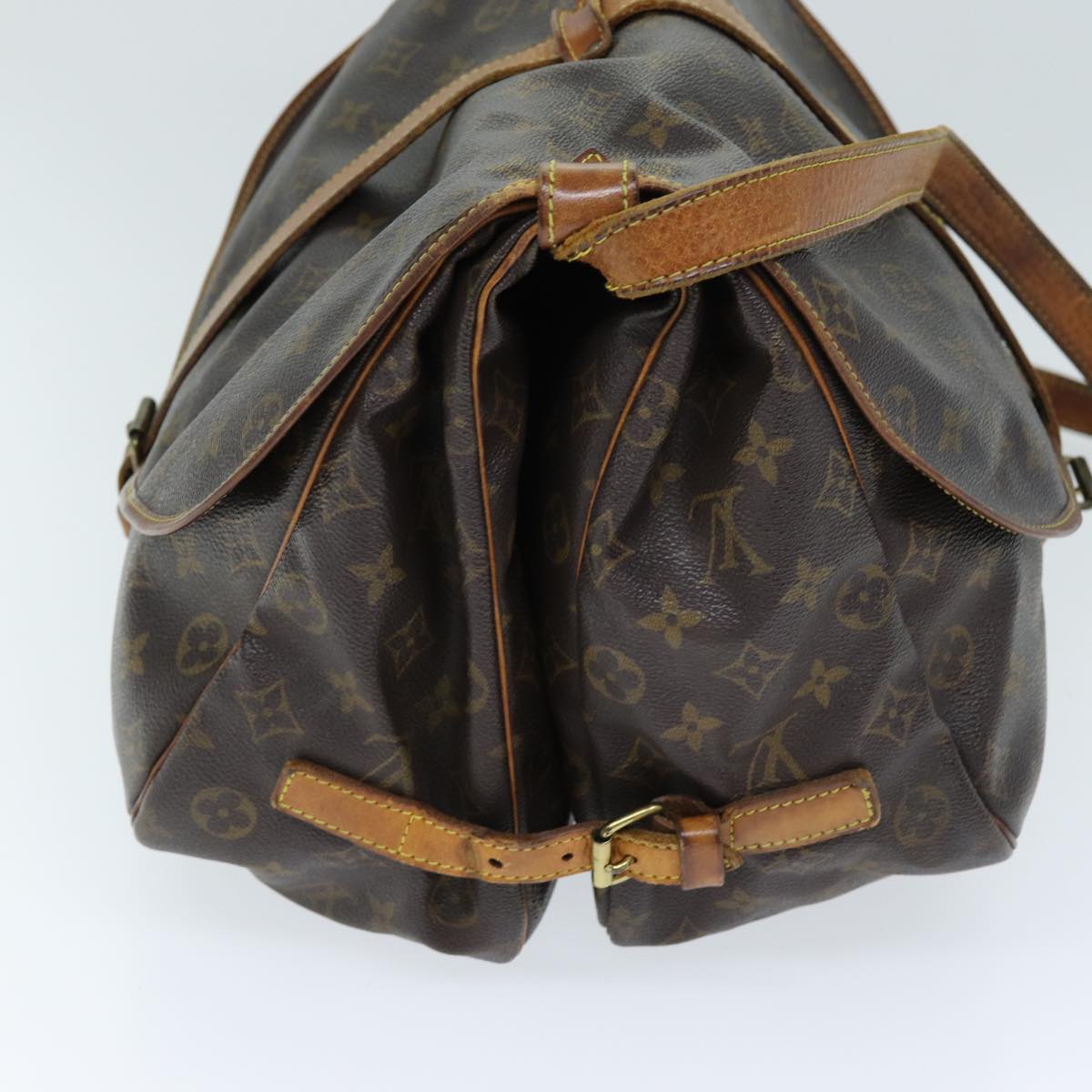 LOUIS VUITTON Monogram Saumur 35 Shoulder Bag M42254 LV Auth 71244