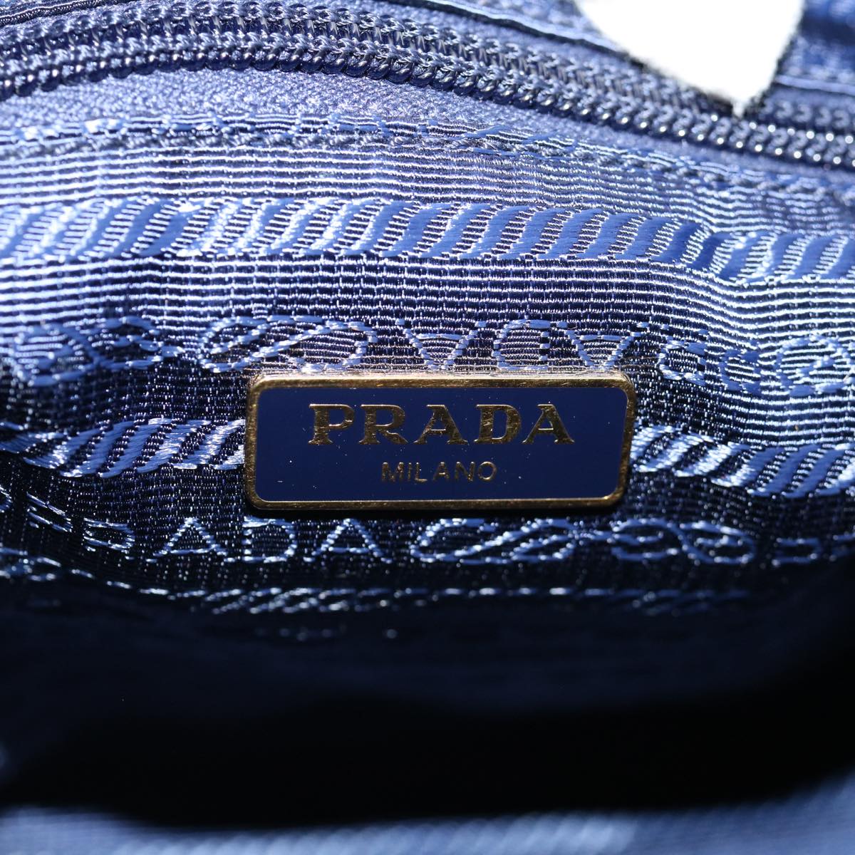 PRADA Hand Bag Nylon 2way Navy Red Auth 71293A