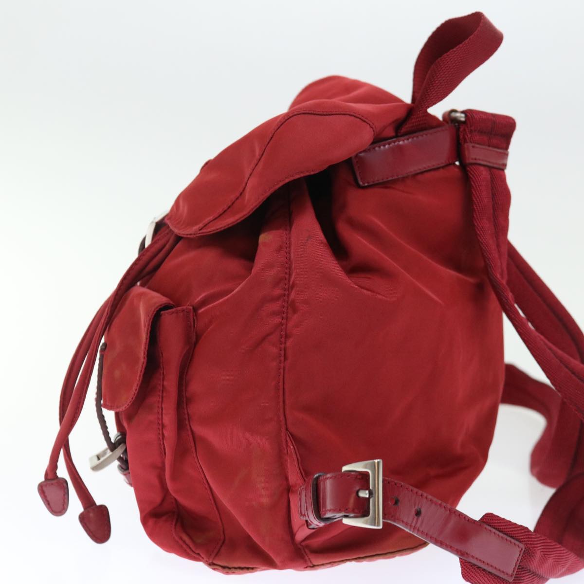 PRADA Backpack Nylon Red Auth 71295