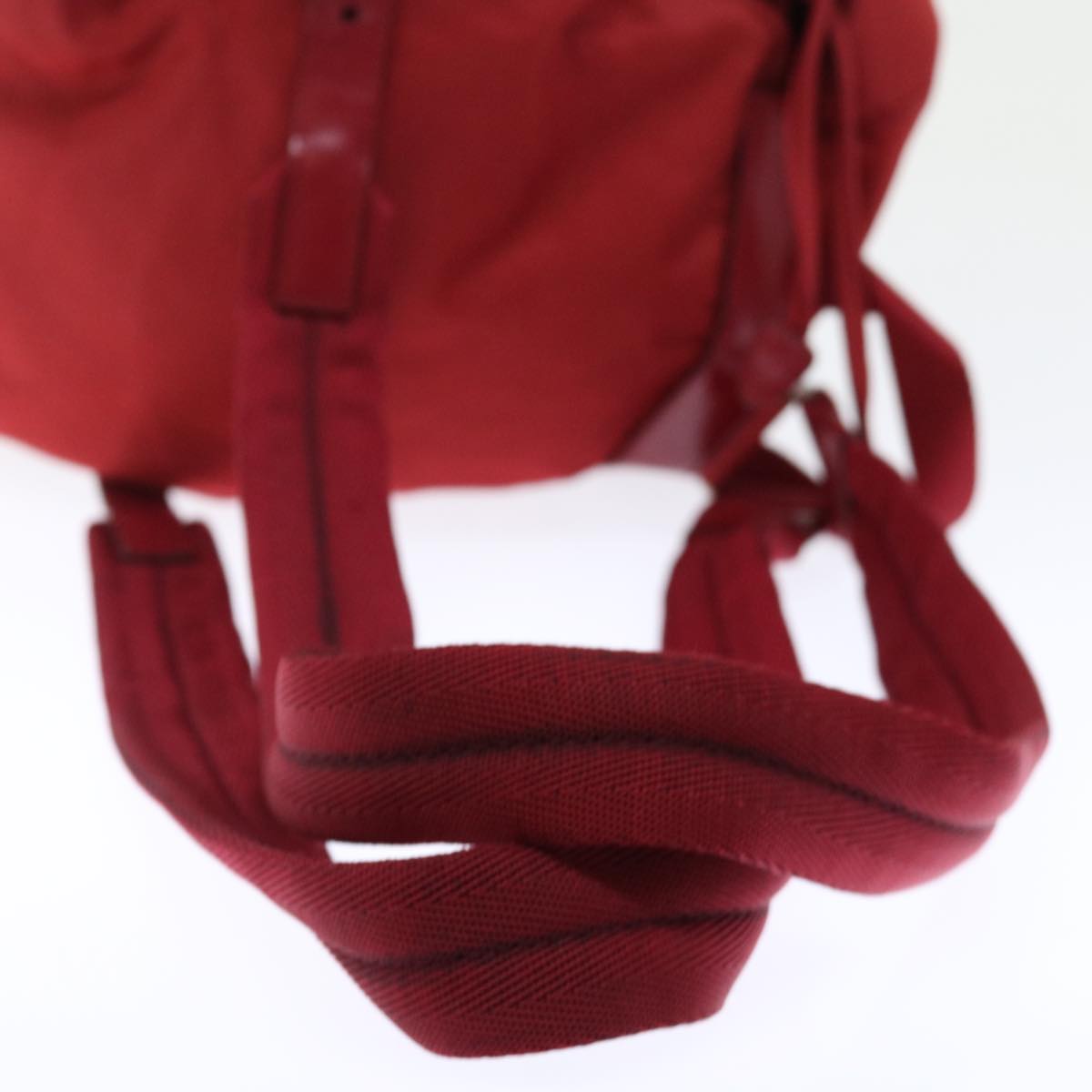 PRADA Backpack Nylon Red Auth 71295