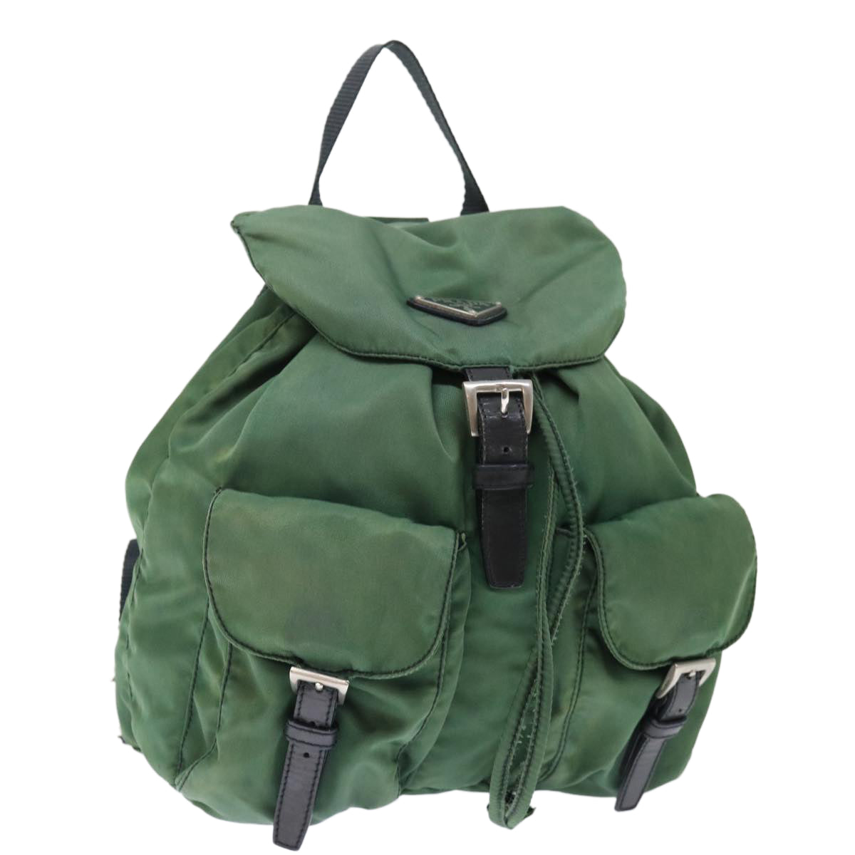 PRADA Backpack Nylon Green Auth 71296