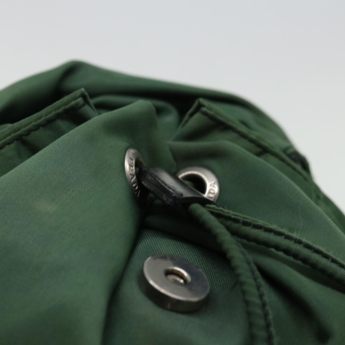 PRADA Backpack Nylon Green Auth 71296